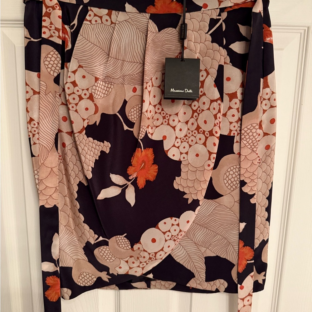 Silk Twill Wrap Skirt
